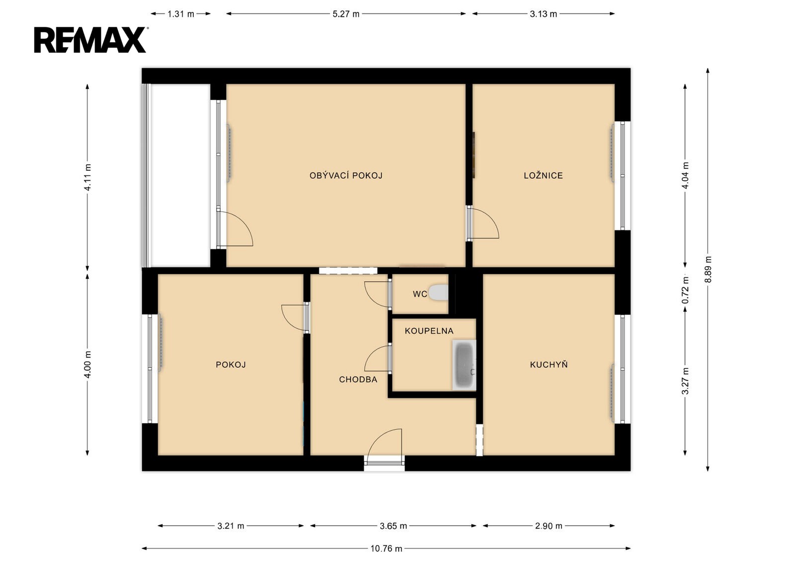 Byt 3+1 · 72 m² · Červeného kříže 2428, Česká Lípa - 4