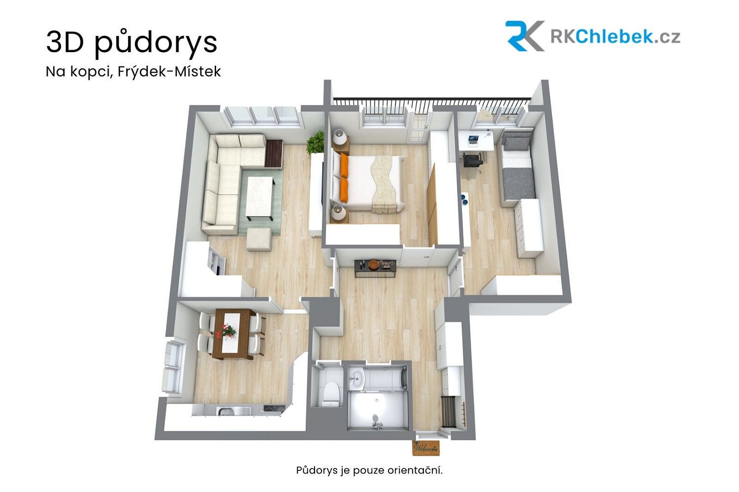 Byt 3+1 · 74 m² · Na Kopci, Frýdek-Místek - Frýdek - 4