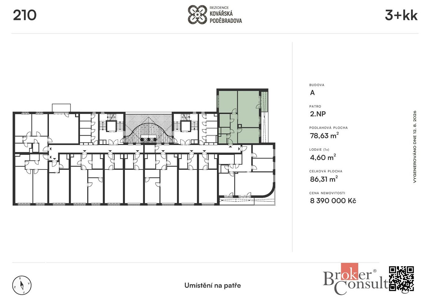 Byt 3+kk · 86 m² · Poděbradova, Plzeň - Jižní Předměstí - 4