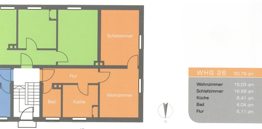 2+kk, Ernst-Moritz-Arndt-Straße 23-25 Augsburg Lechhausen Bayern 86167, 51 m² - 1
