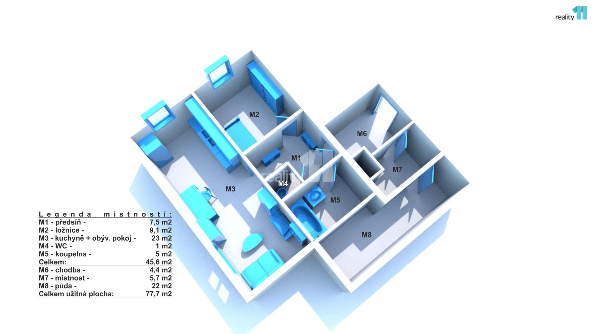 1+1, Chyšky, 77 m² - 2