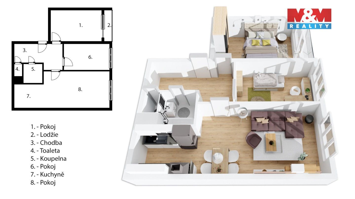 3+kk, Vašátkova, Praha, 60 m²