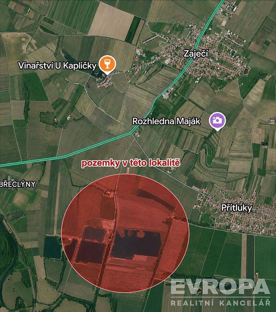 Zemědělské pozemky, Zaječí, okres Břeclav, Jihomoravský kraj