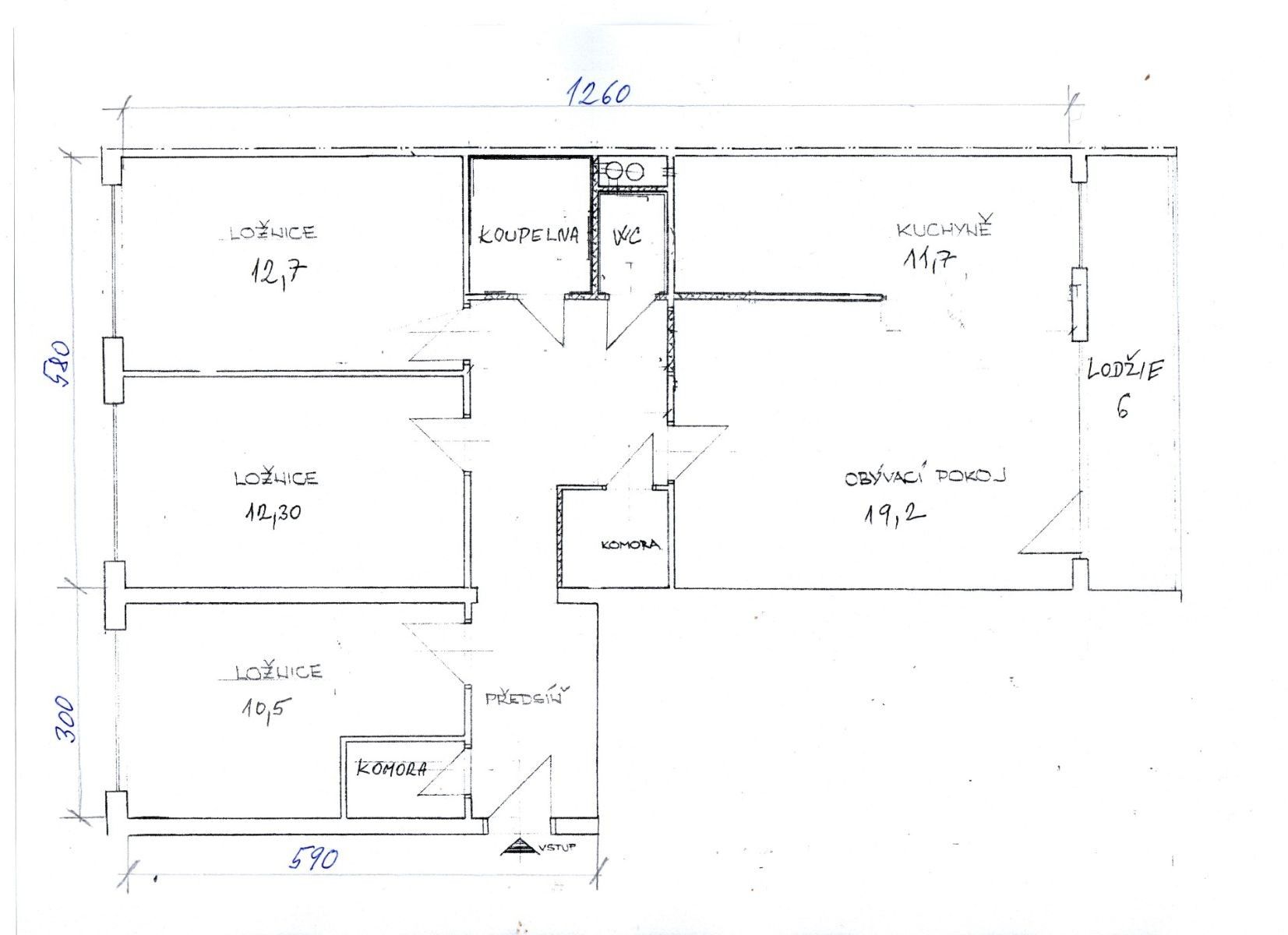4+kk, Bochovská, Praha - Jinonice, 91 m² - 1