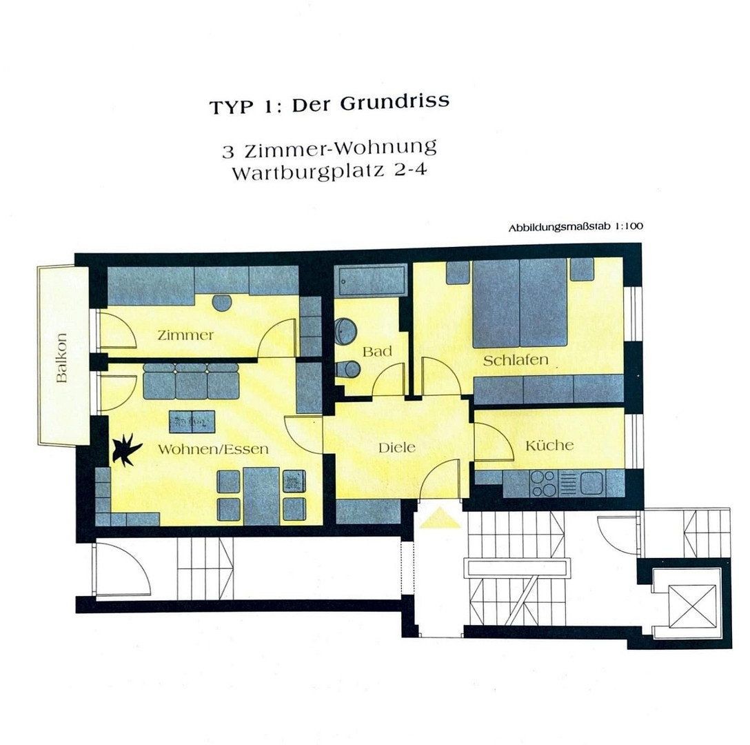 Byt 3+1 · 60 m² · München Schwabing Bayern 80804 - 4