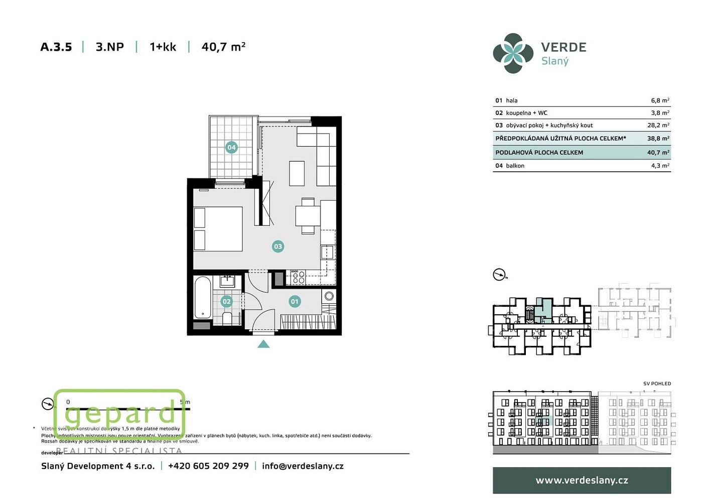 1+kk, Slaný - Kvíček, okres Kladno, Středočeský kraj, 39 m² - 2