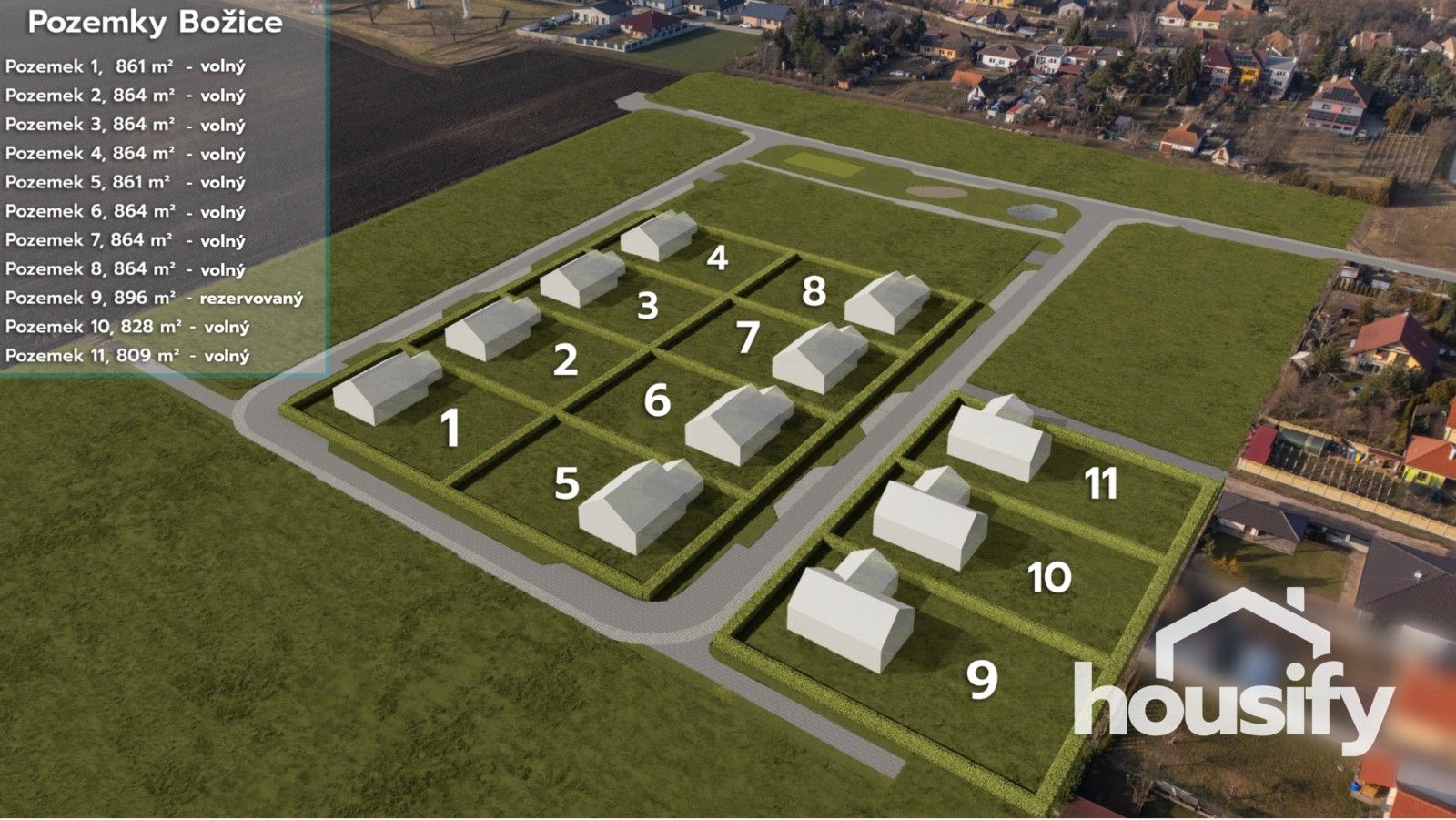 Pozemek pro bydlení, 809 m²