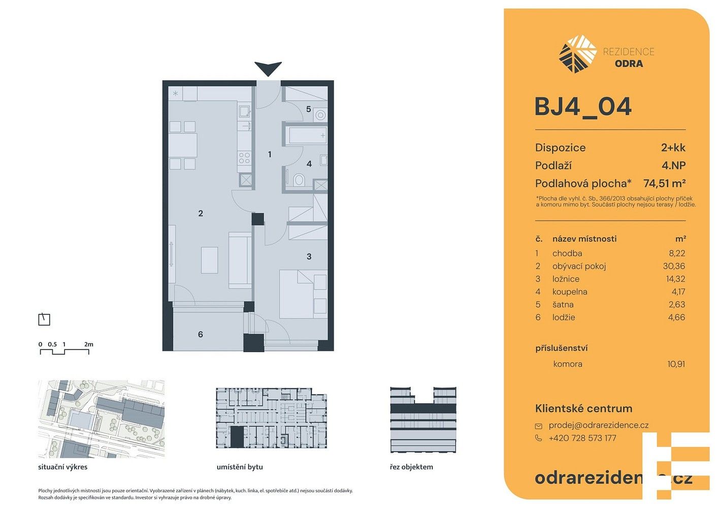 Byt 2+kk · 75 m² · Praha - Bohnice, okres Praha 8, Hlavní město Praha - 3