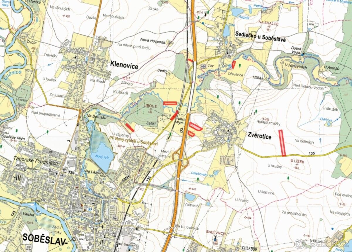 Pozemky pro bydlení, Soběslav, 392 01 - 2