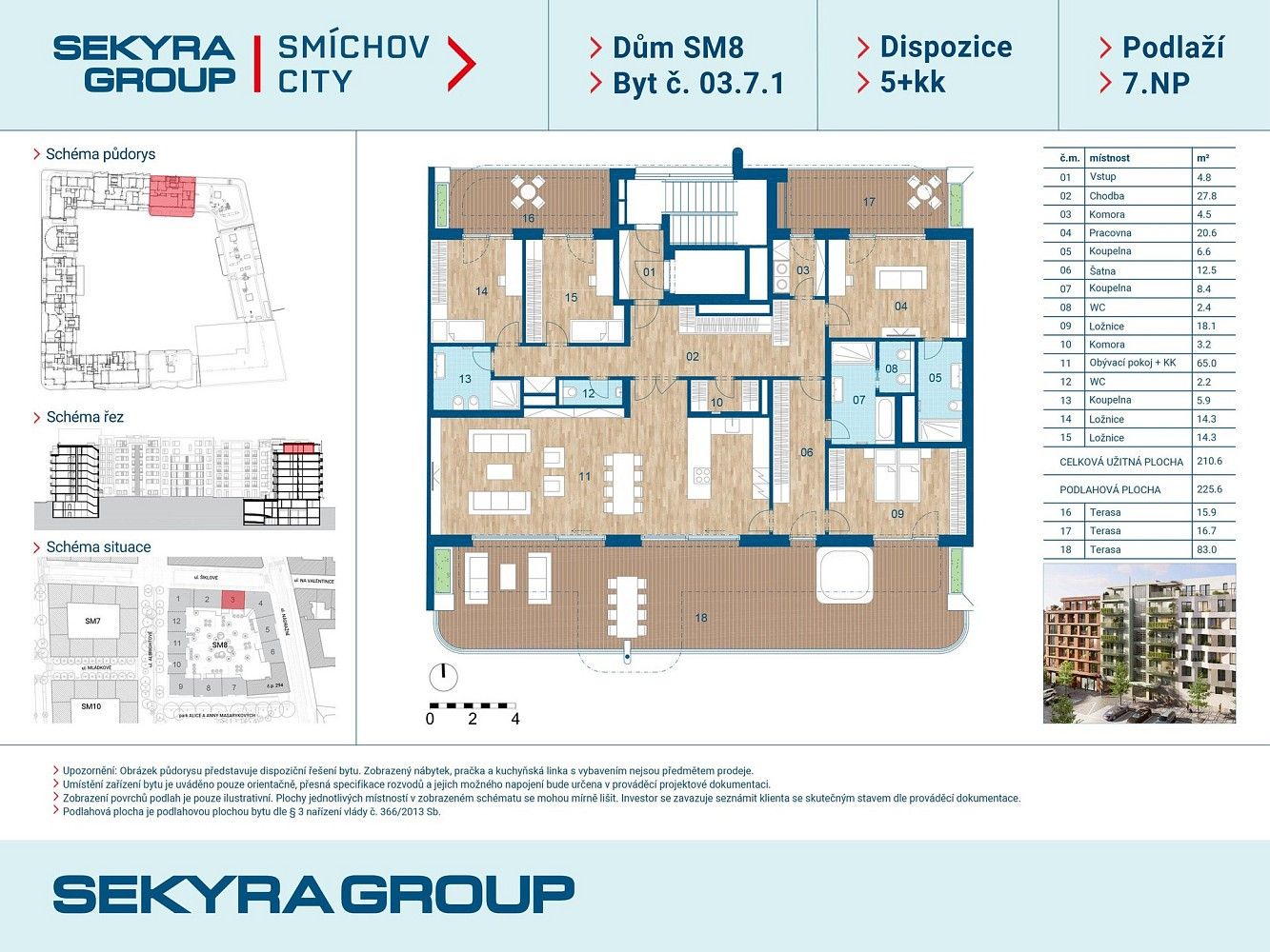 Prodej byt 5+kk - Praha - Smíchov, okres Praha 5, Hlavní město Praha, 210 m² - 2