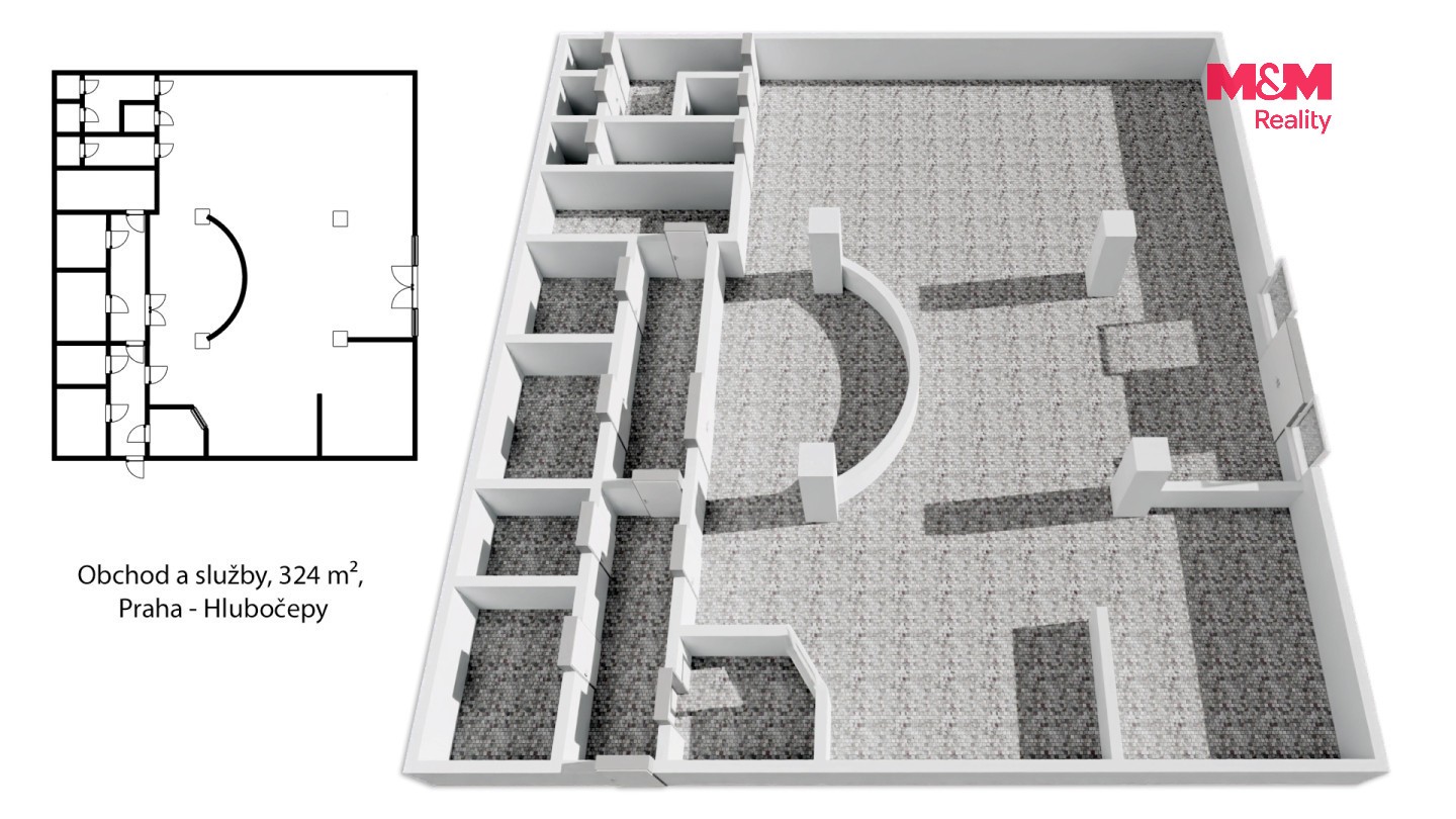 Obchodní prostory · 324 m² · Trnkovo náměstí, Praha - 4