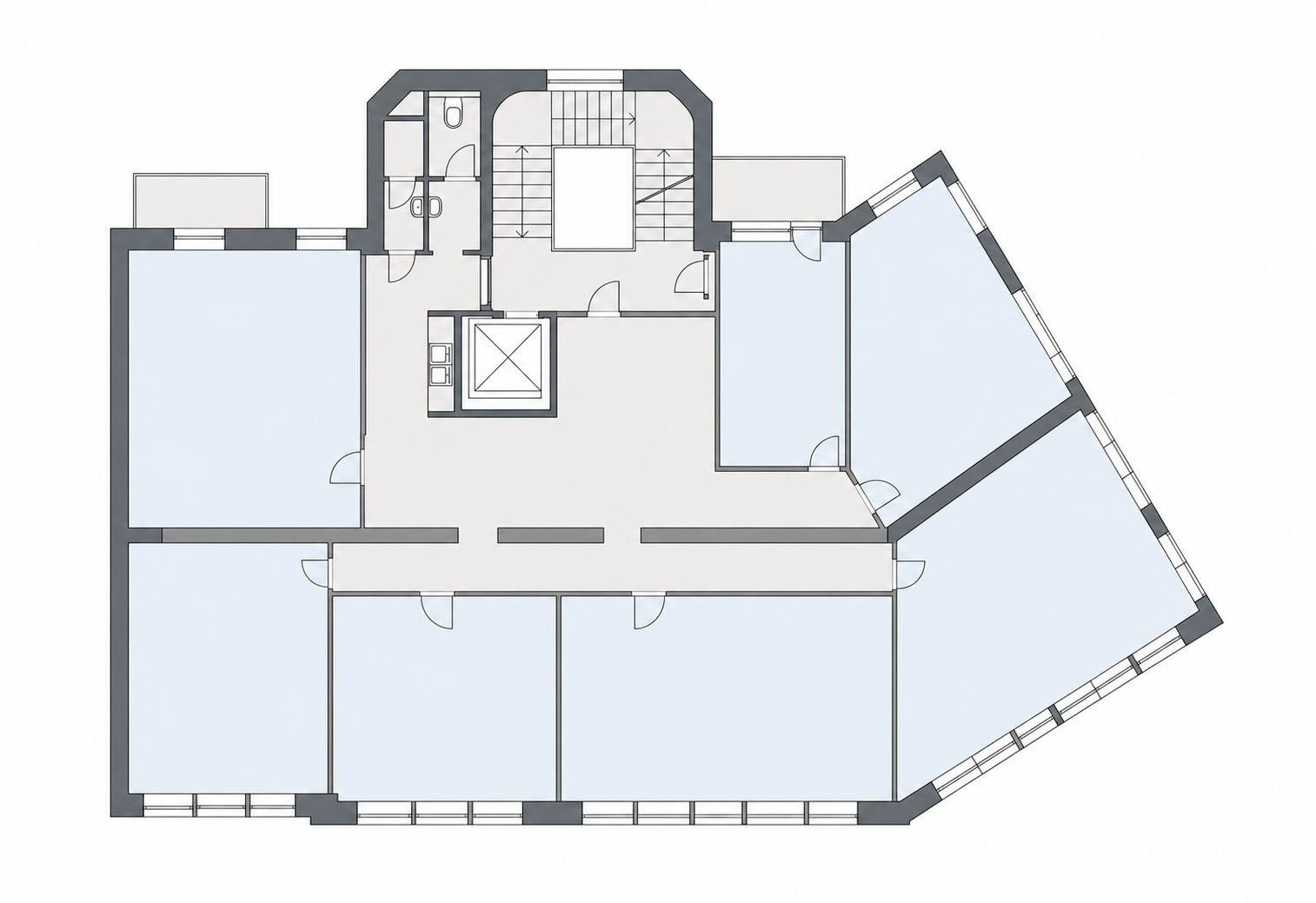 Kanceláře, Uruguayská, Praha, 234 m² - 2