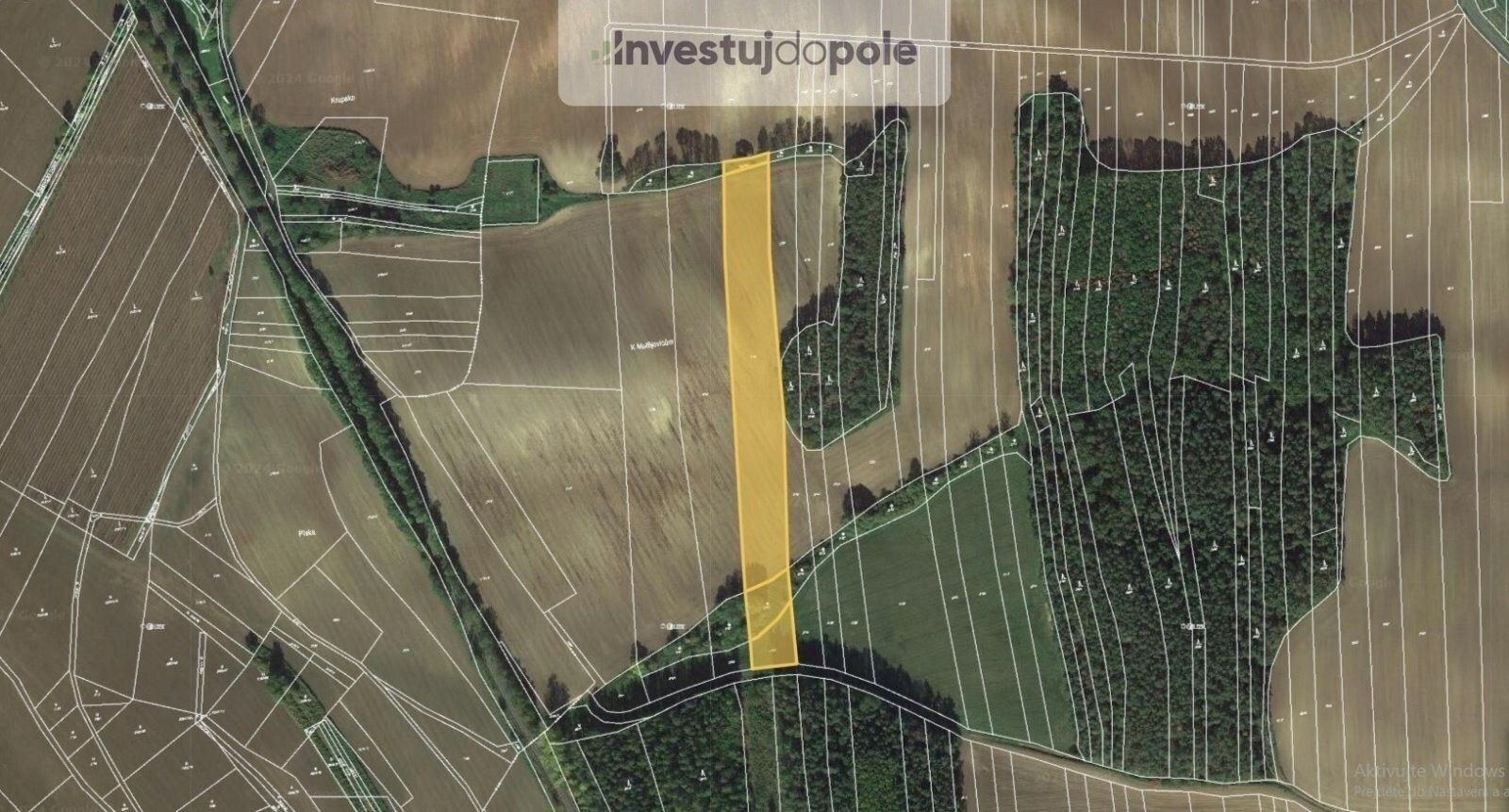 Zemědělské pozemky, Krupá, 13 337 m²