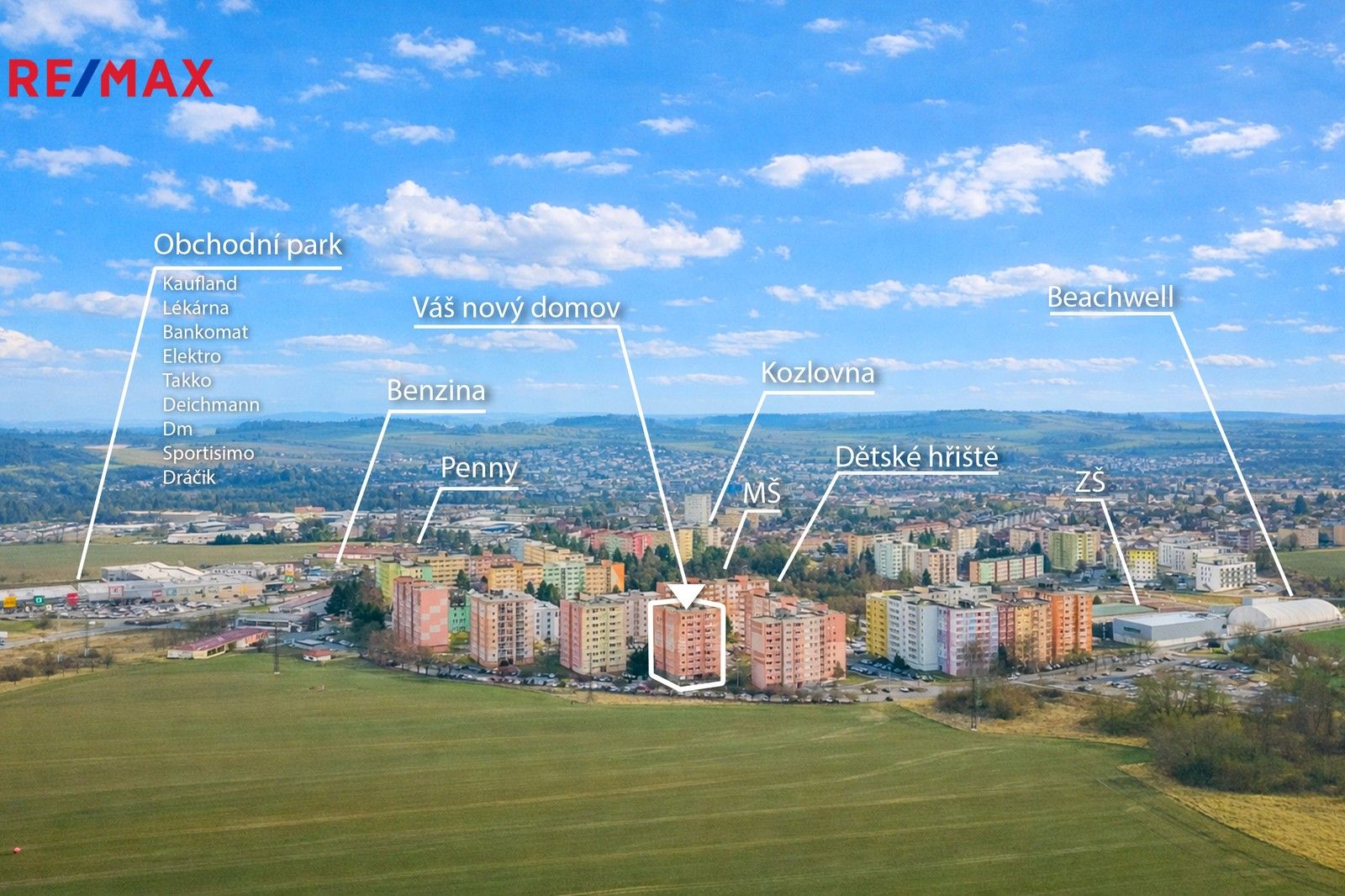 3+1, Táborská 1813, Pelhřimov, 61 m²