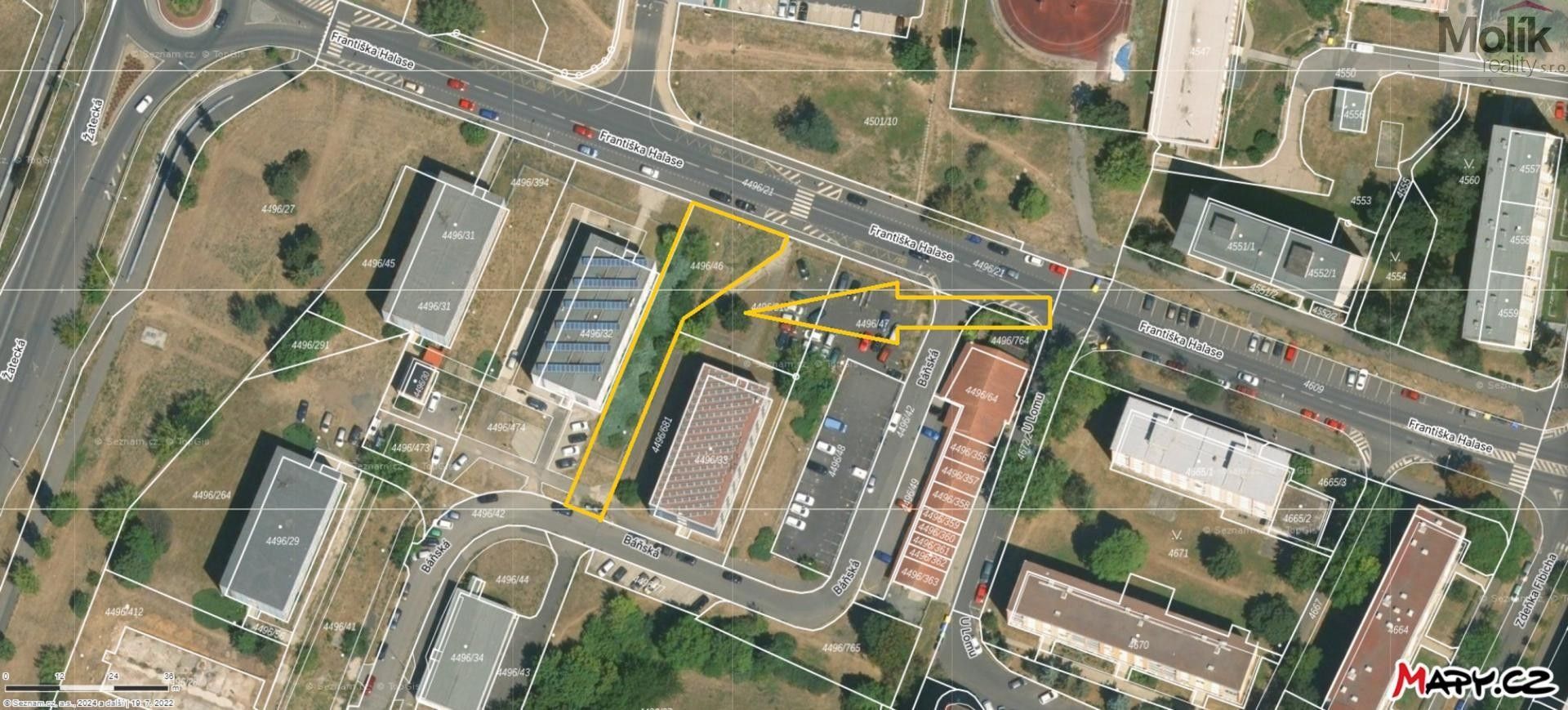 Komerční pozemky, Františka Halase, Most, 784 m²