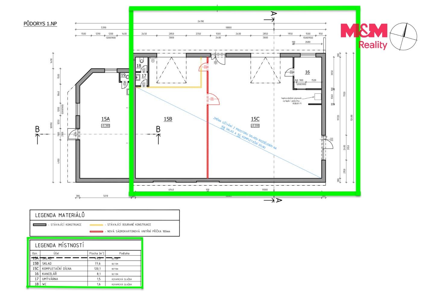 Pronájem obchodní prostory - České Vrbné, České Budějovice, 210 m² - 5