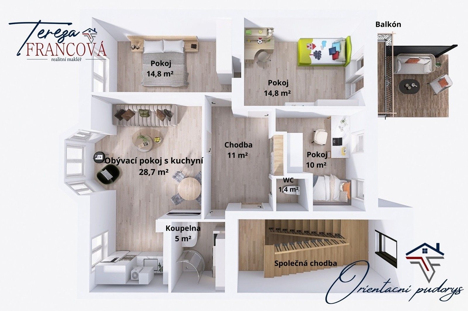 4+kk, Tyršova, Prostějov, 86 m² - 2