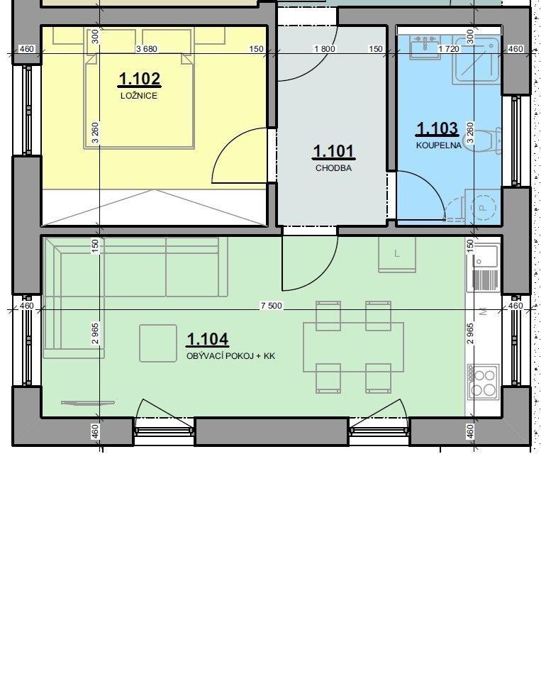 2+kk, Za Humny, Chyňava - Chyňava, Středočeský kraj, 50 m² - 2