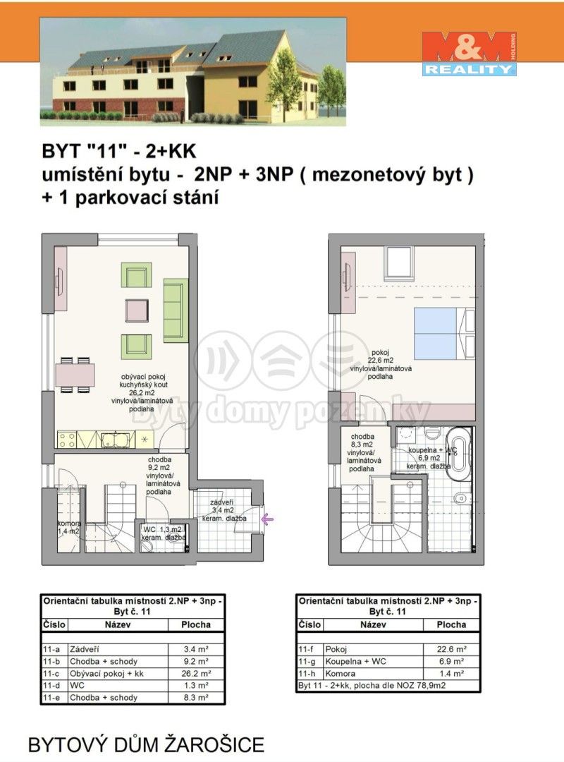 Prodej byt 2+kk - Žarošice, 78 m²