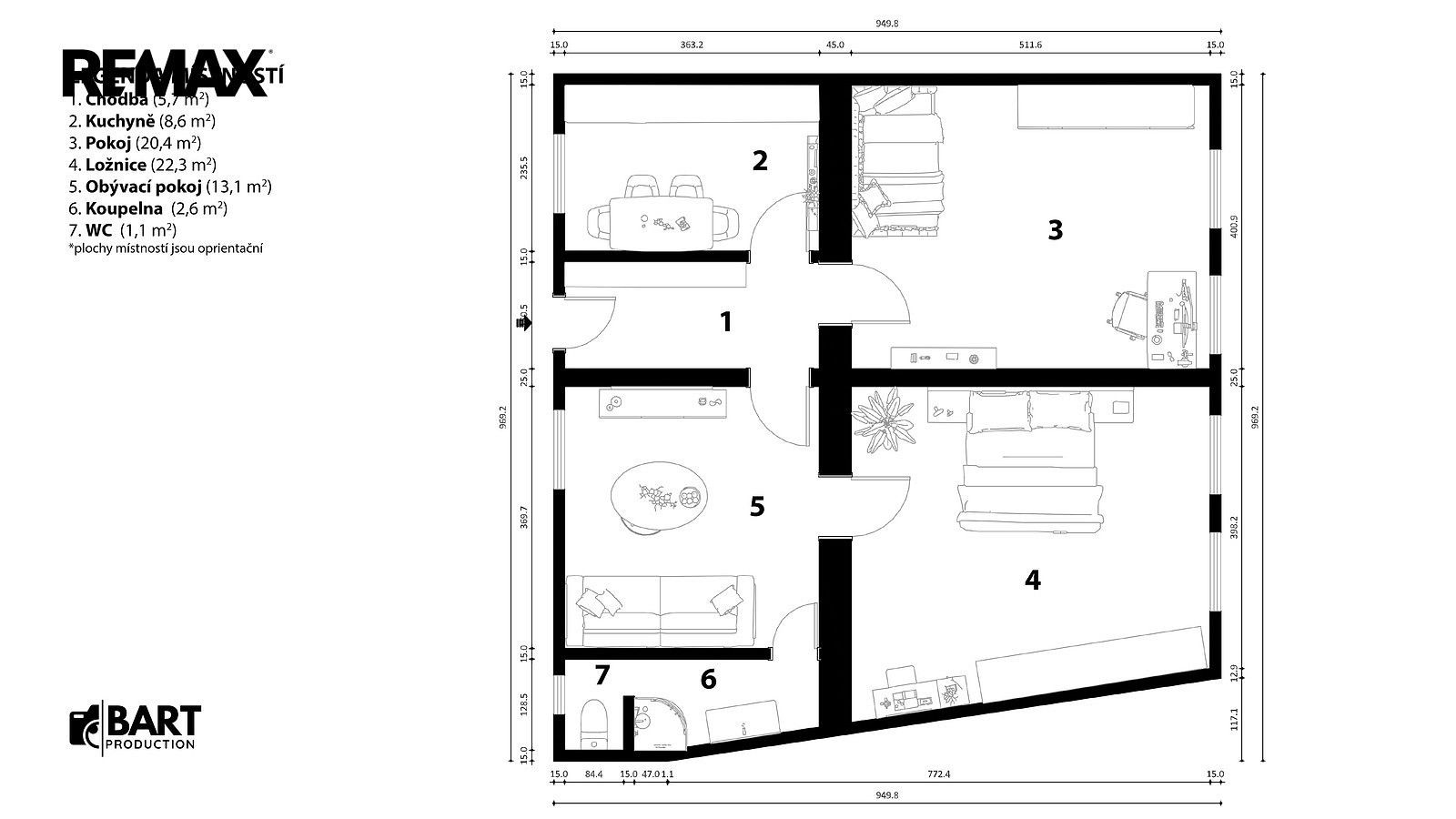 Prodej byt 3+1 - Brno - Maloměřice, okres Brno-město, Jihomoravský kraj, 72 m² - 5