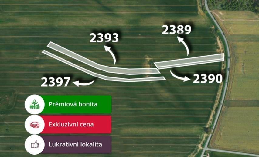 Zemědělské pozemky, Újezdec, 4 579 m²