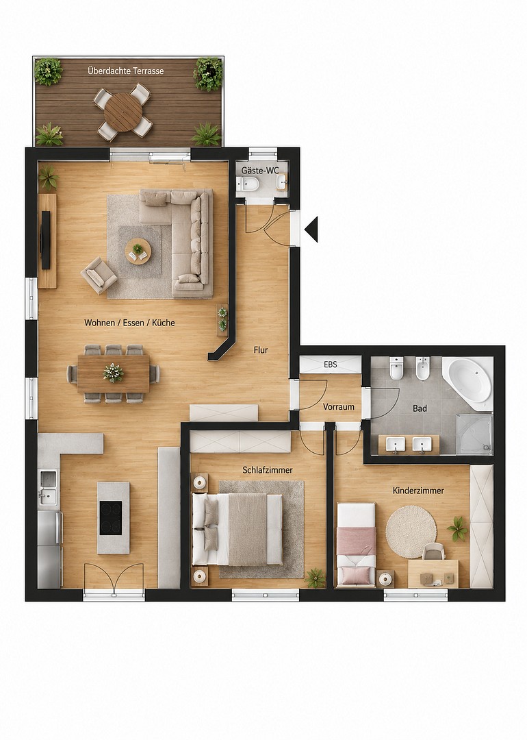 3+kk, Wirtembergstrasse 88, , Bádensko-Württembersko, 116 m² - 1