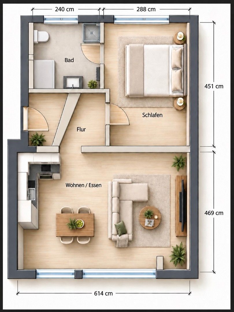 2+1, Reinsburgstraße 65 Stuttgart West Baden-Württemberg 70178, 52 m² - 1