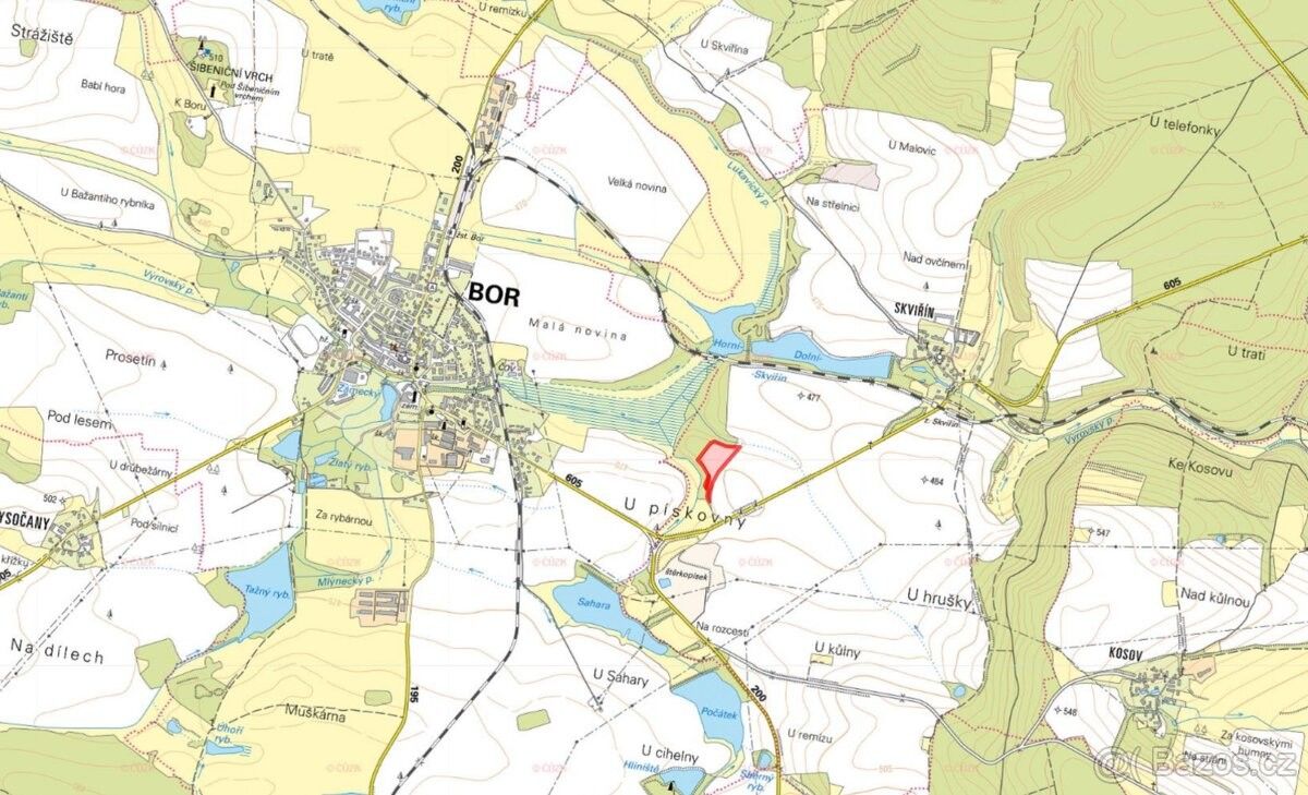 Prodej pozemek pro bydlení - Bor u Tachova, 348 02