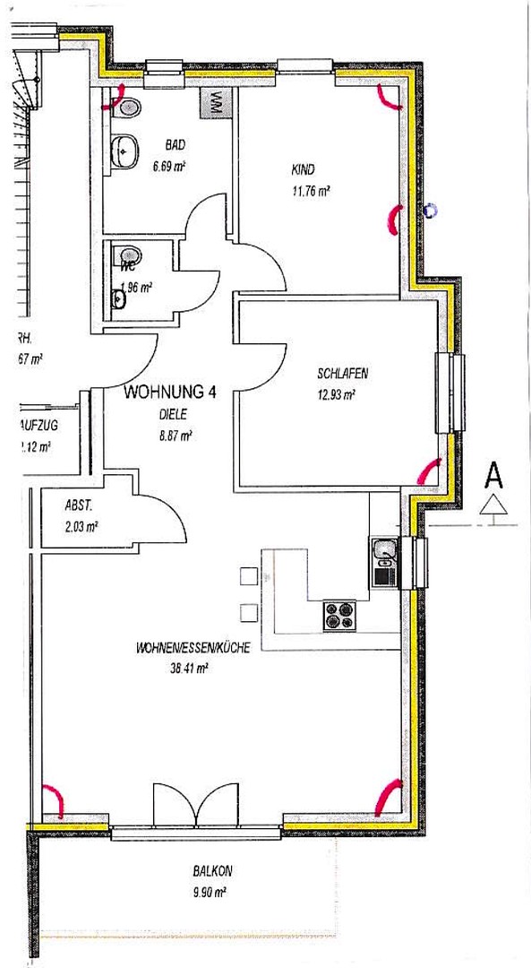 3+1, , Dolní Sasko, 85 m² - 2