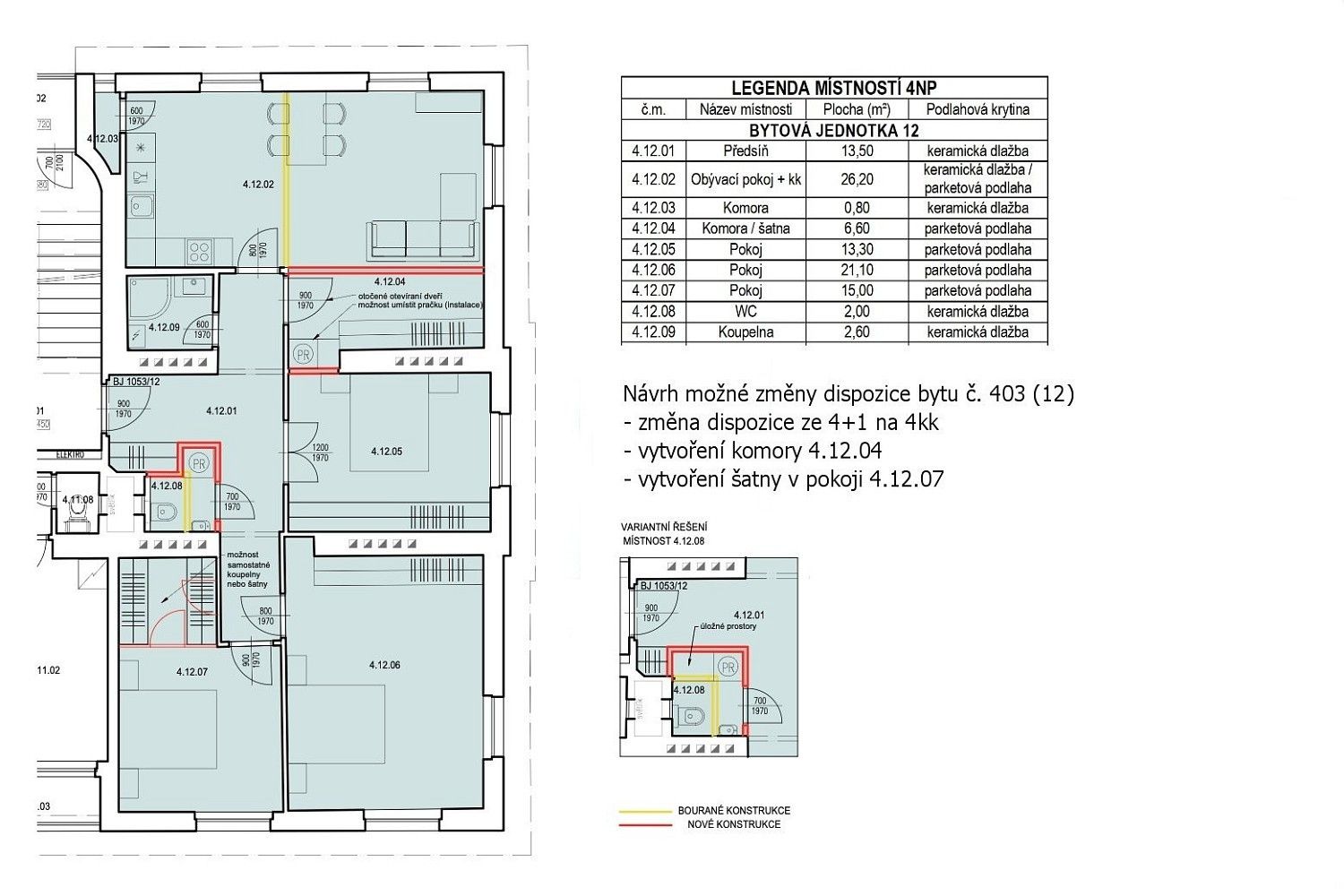 Byt 4+1 · 109 m² · Praha - Nusle, okres Praha 4, Hlavní město Praha - 4