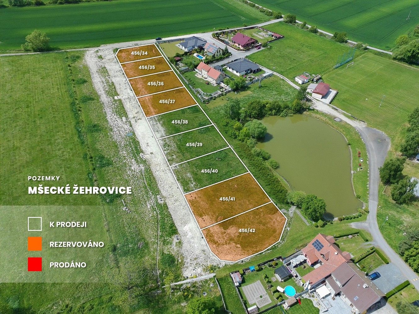 Pozemky pro bydlení, Mšecké Žehrovice, okres Rakovník, Středočeský kraj - 1