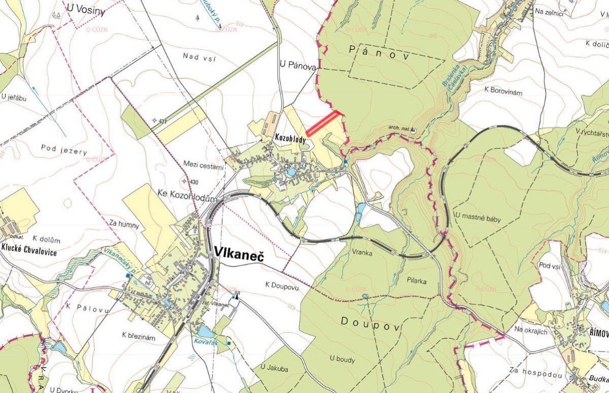 Prodej zemědělský pozemek - Kozohlody, Vlkaneč