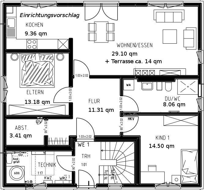 3+1, Lanker Straße 8 Berlin Karow Berlin 13125, 93 m² - 2