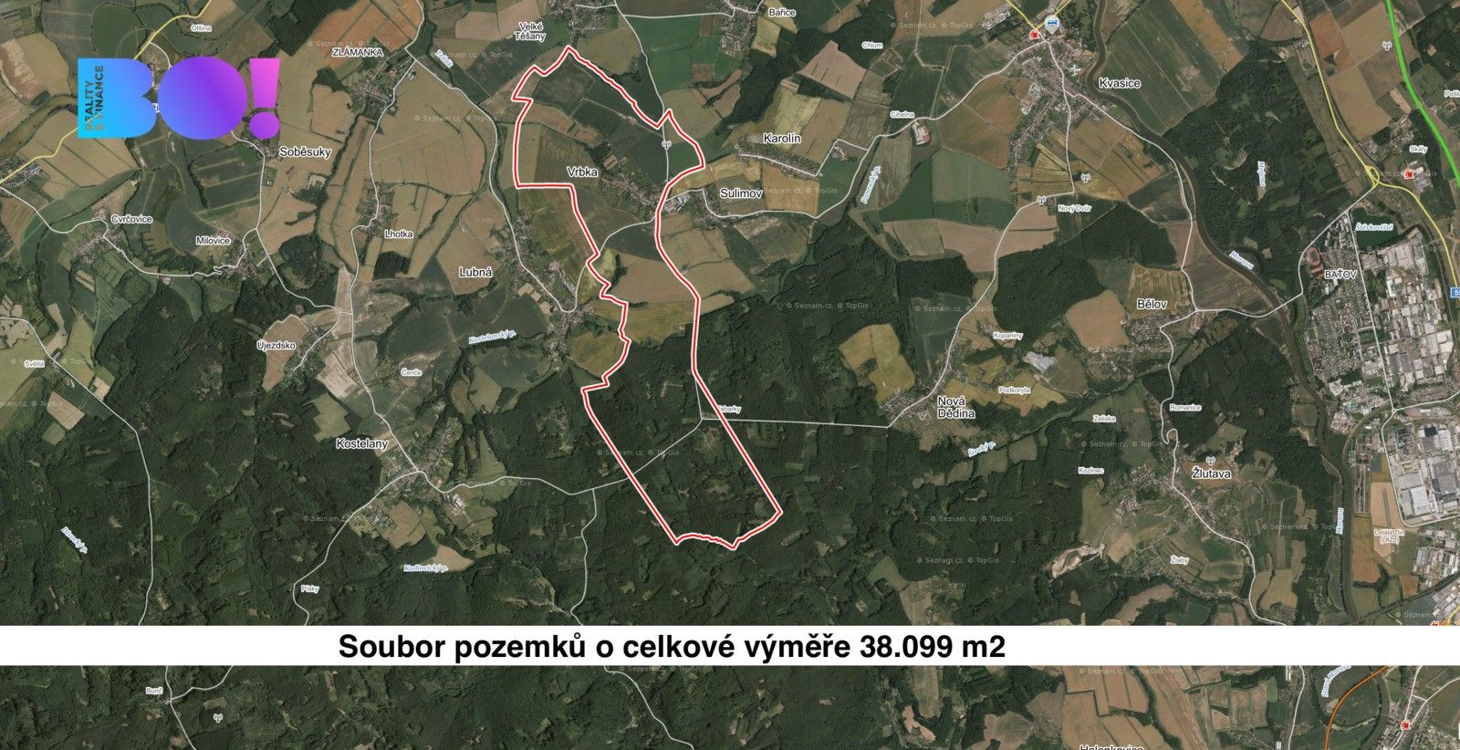 Zemědělské pozemky, Vrbka, 38 099 m²