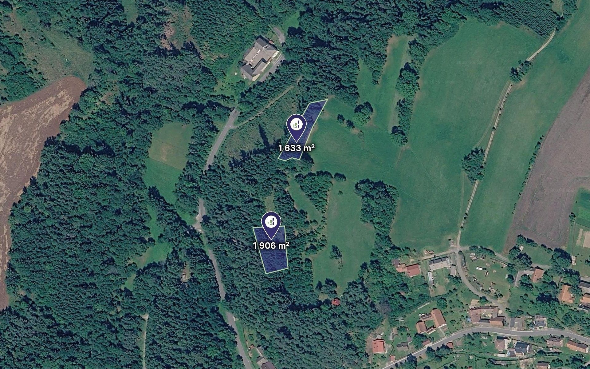 Les, 3 539 m²