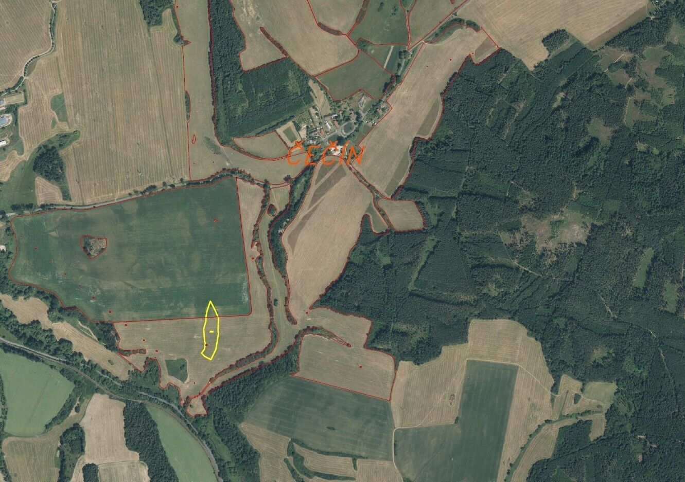 Prodej zemědělský pozemek - Bělá nad Radbuzou Čečín, 9 226 m² - 2