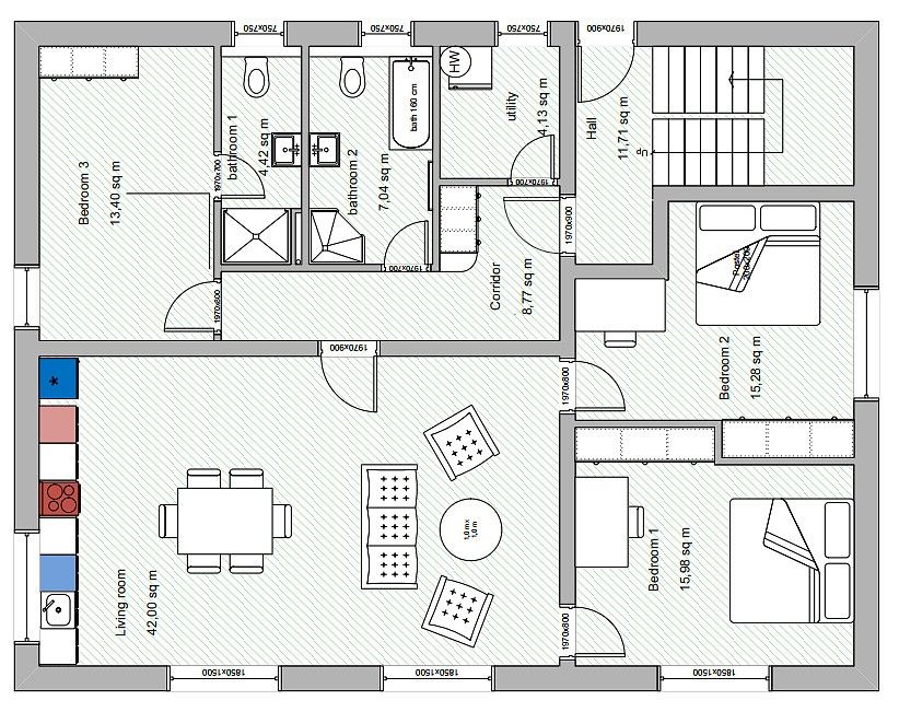 4+kk, K Řeporyjím, Praha 5 - Třebonice, 111 m² - 2