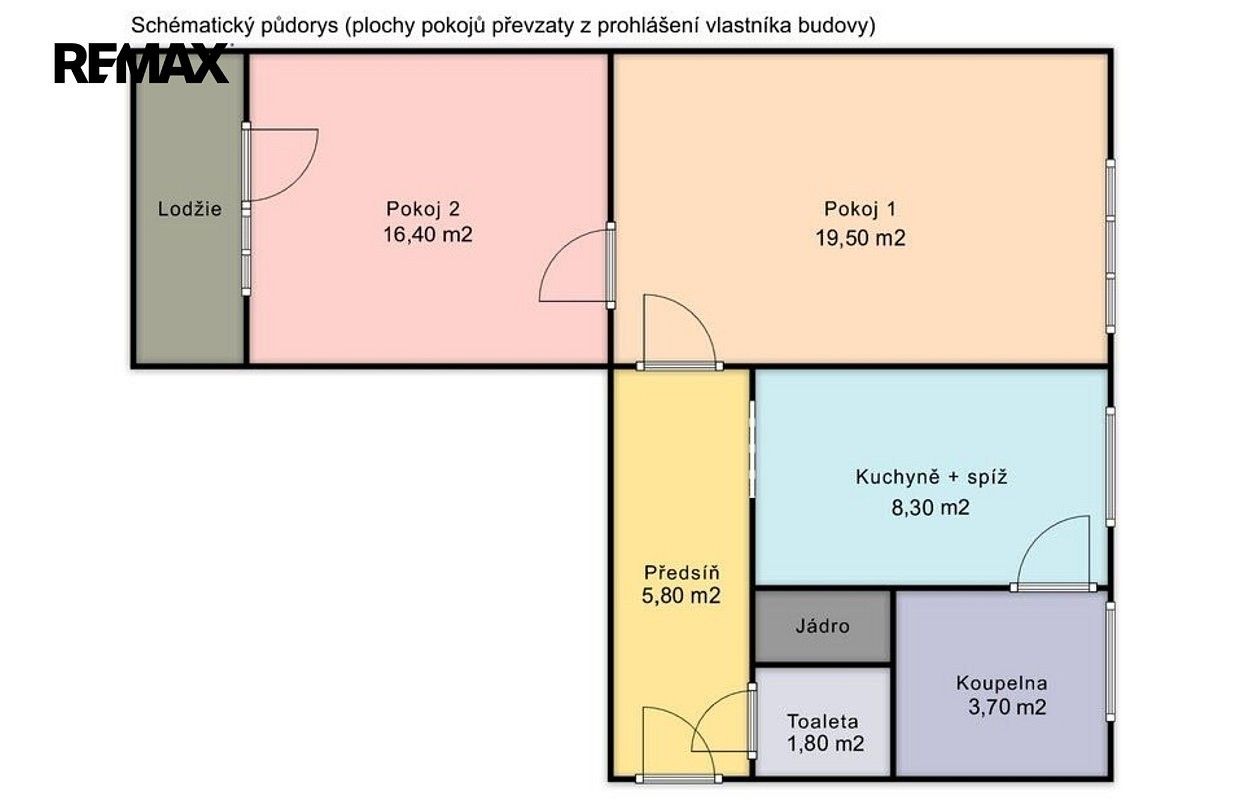 Pronájem byt 2+1 - Ivanovice na Hané, okres Vyškov, Jihomoravský kraj, 56 m² - 2
