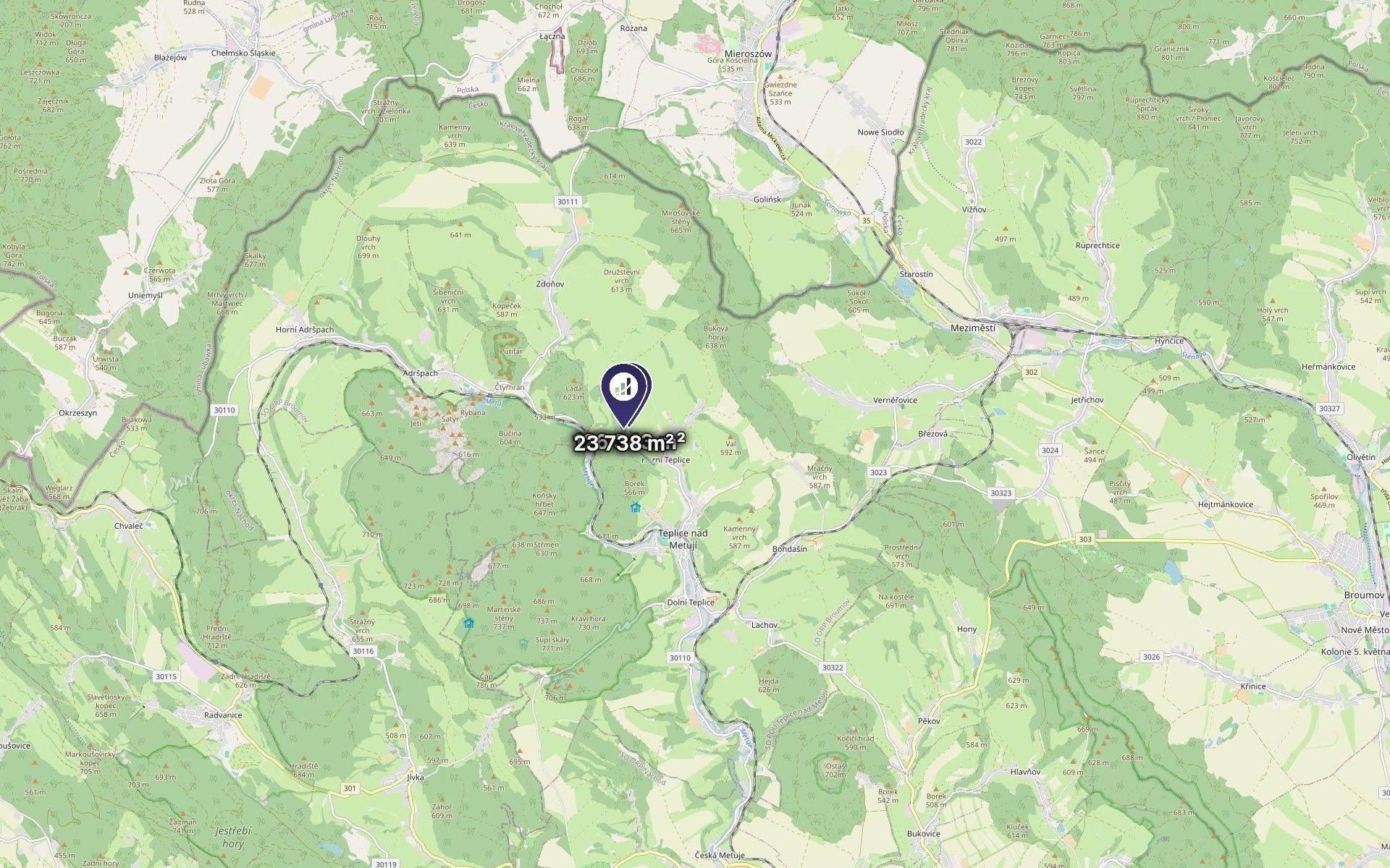 Zemědělský pozemek · 150 081 m² · Teplice nad Metují - 3