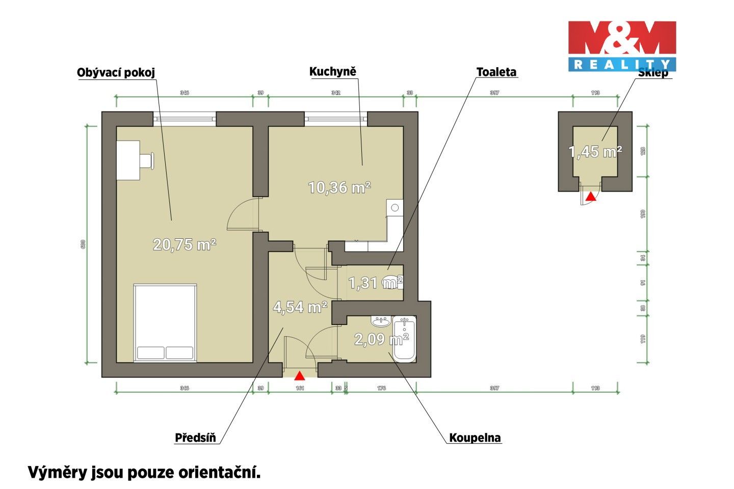 Pronájem byt 1+1 - Manětínská, Plzeň, 39 m²