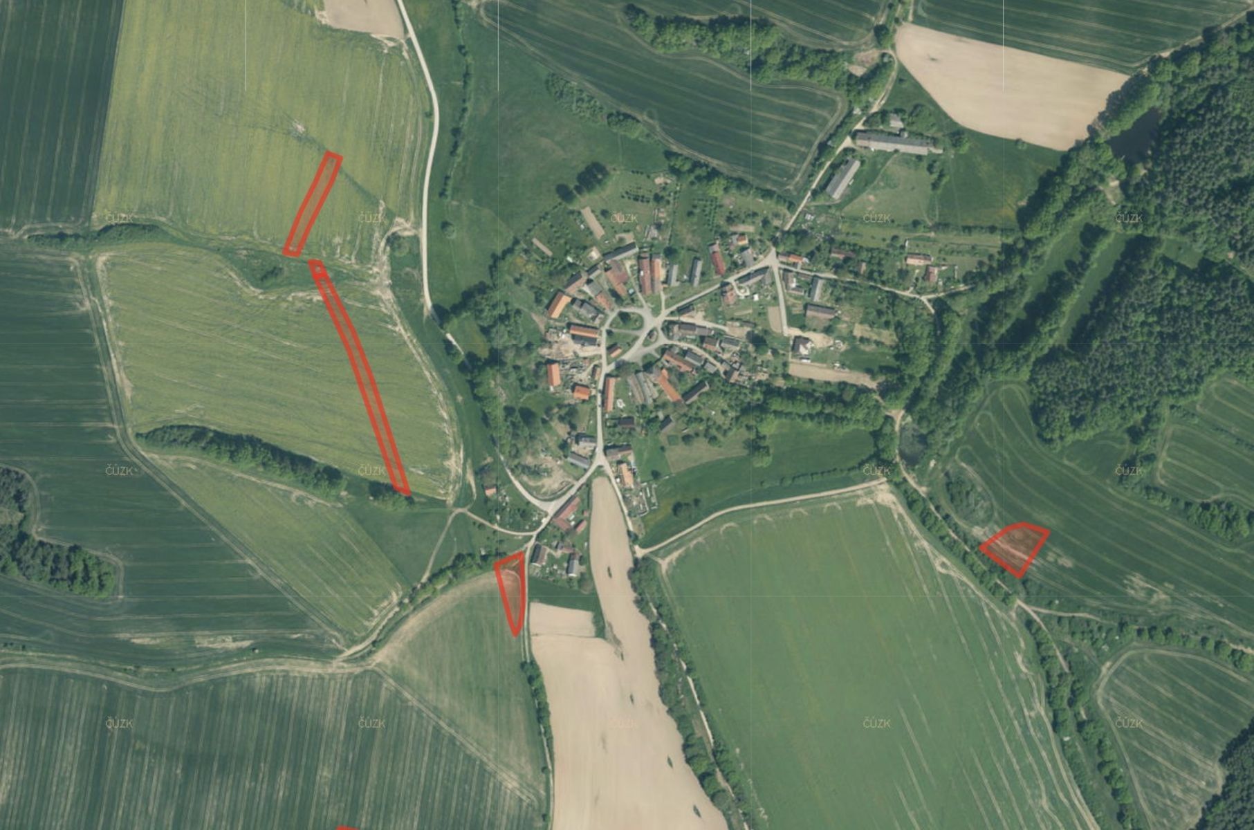 Zemědělské pozemky, Držkrajov, Přeštěnice