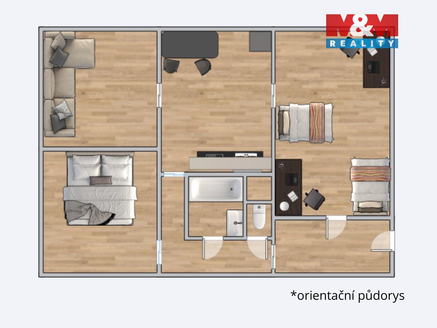 3+1, Na Ohradě, Strakonice, 73 m² - 2