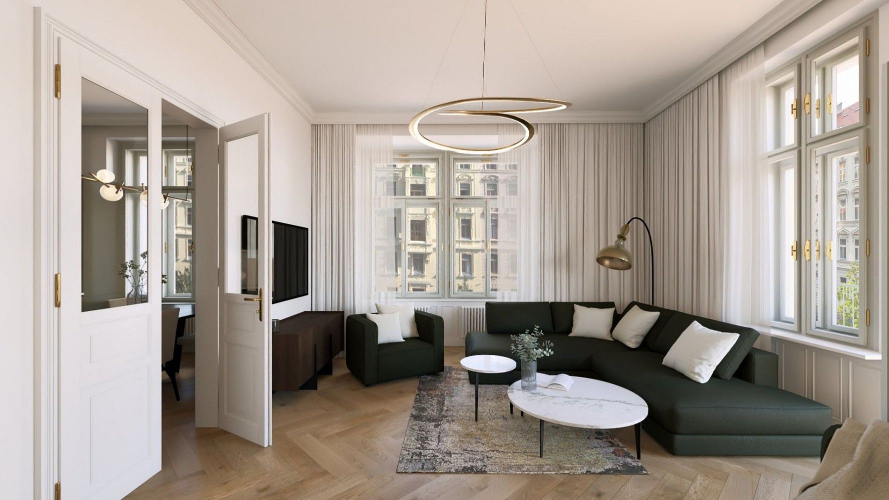3+1, Polská, Praha 2 - Vinohrady, 117 m² - 2