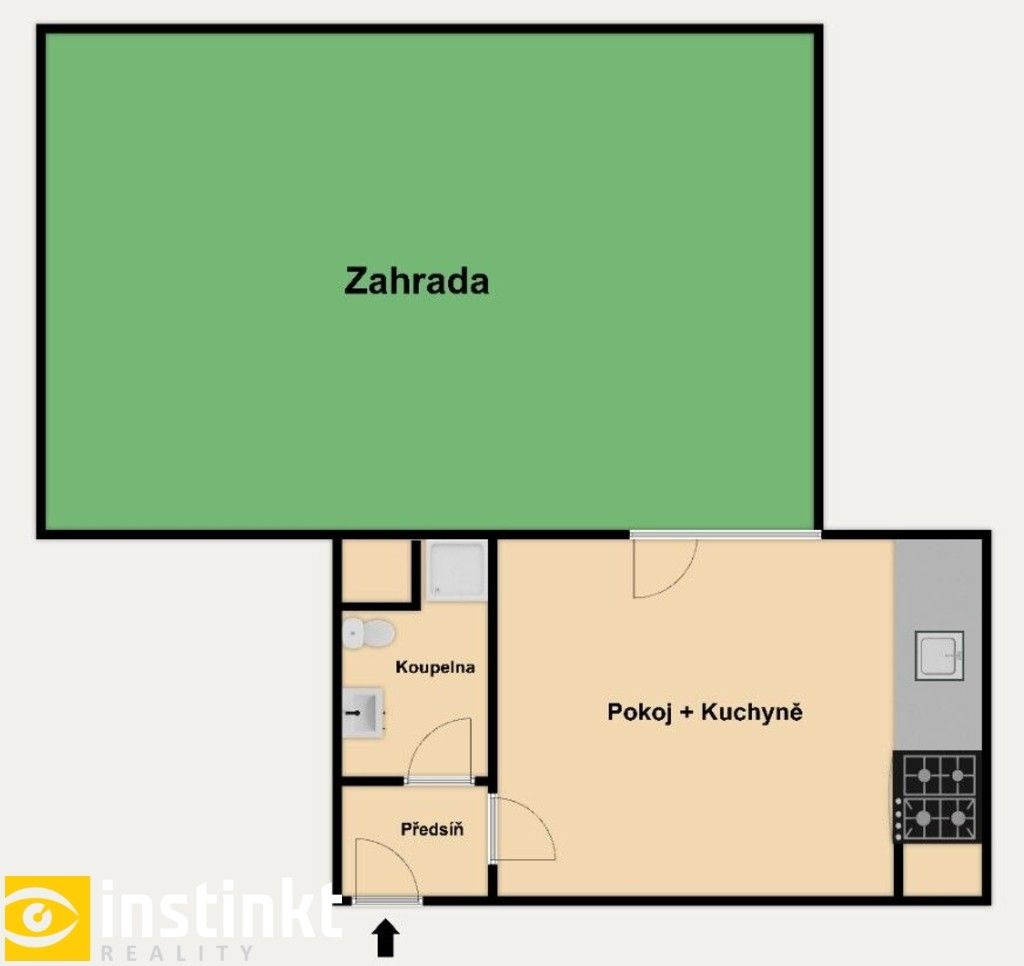 1+kk, Železná 3068, Plzeň Jižní Předměstí, 26 m² - 2