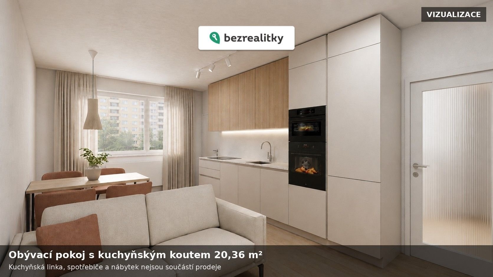 Byt 3+kk, 60 m²