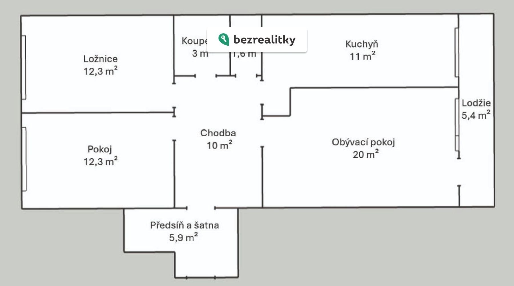Prodej byt 3+1 - V olšinkách, Brandýs nad Labem-Stará Boleslav Brandýs nad Labem, 76 m² - 5