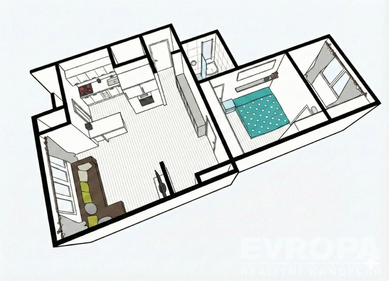 3+kk, Národní obrany 936, Praha, 50 m²