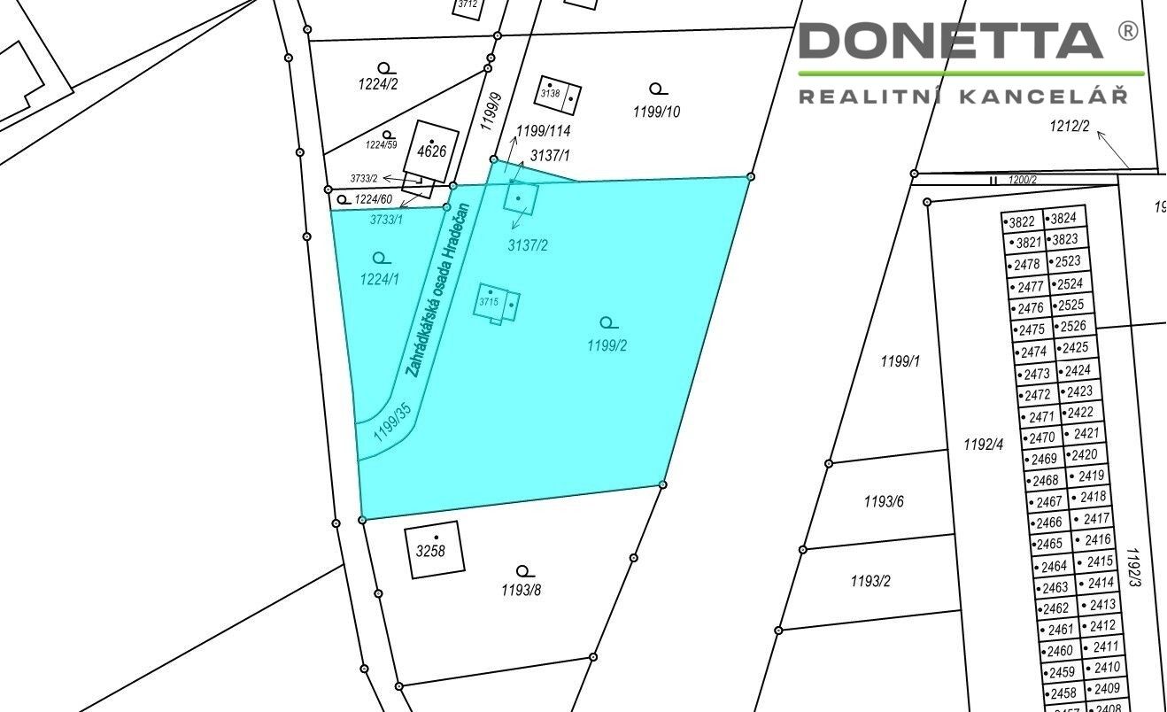Pozemek pro bydlení · 2 249 m² · Hradec Králové - 3