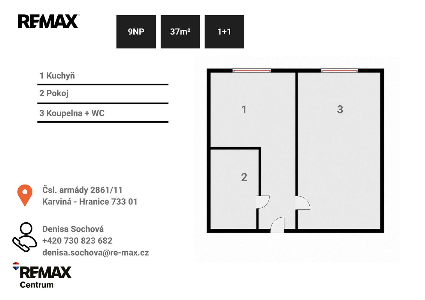 Byt 1+1 · 37 m² · Karviná - Hranice, Moravskoslezský kraj - 4