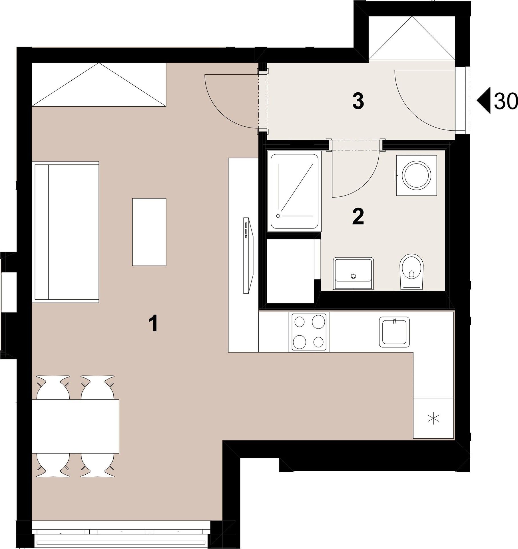 Prodej byt 1+kk - Poděbradská, Praha, 37 m²